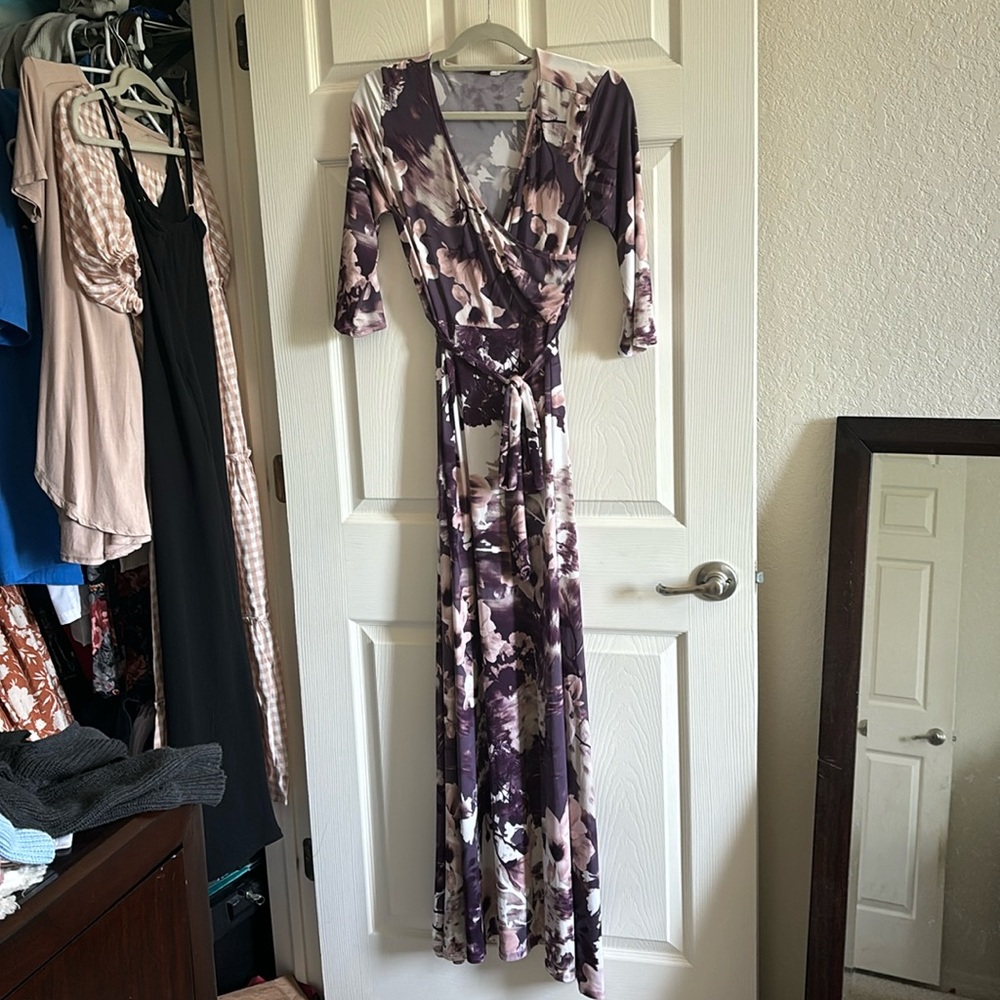 Pink blush maternity and nursing friendly dress